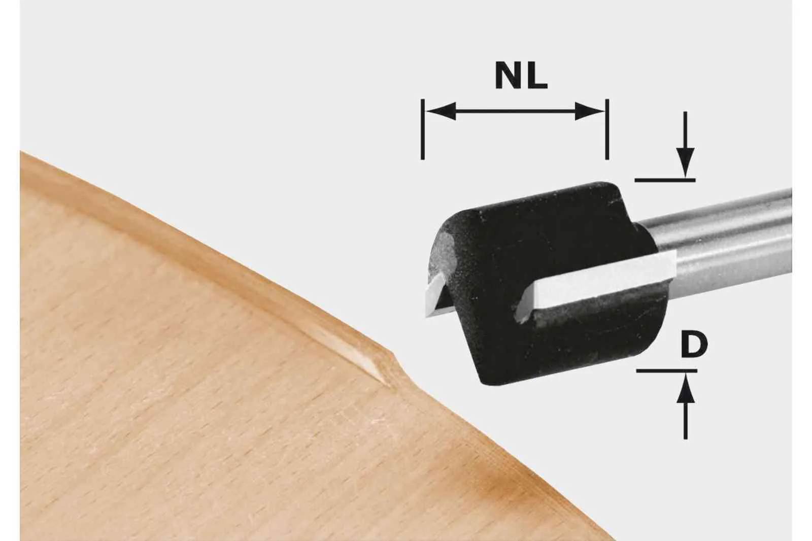 Festool 491666 Cutter Edge Trimming HW D19/16
