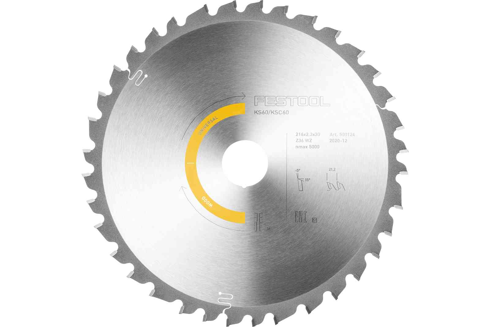 Festool 576927 Wood Universal Cut Saw Blade 36-tooth, KSC60 - Image 2